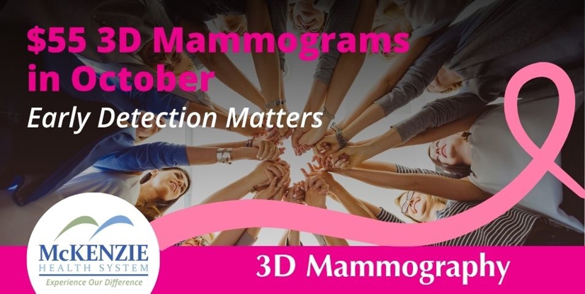 $55 3D Mammograms