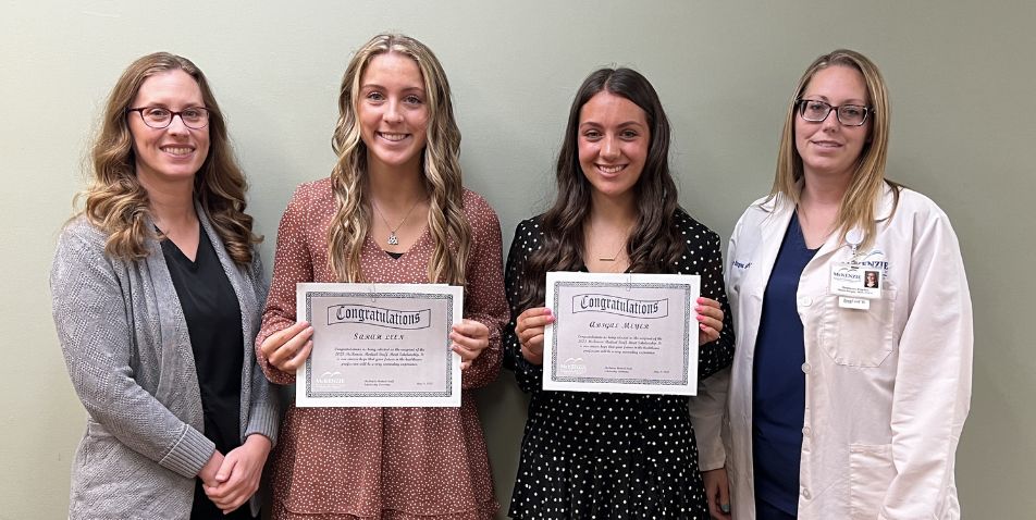 Family Nurse Practitioner Nicole Krosnicki, DNP, FNP-C; Sarah Leen; Abigail Meyer; and Family Nurse Practitioner Megan Burgess, MSN, FNP-C.