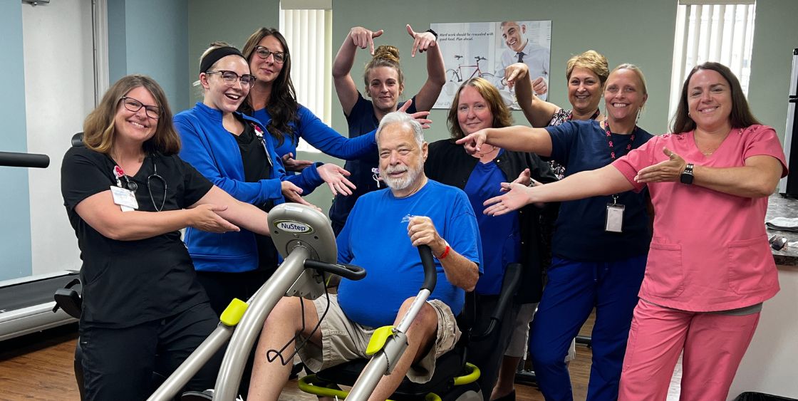 Harry Badrak and McKenzie's Cardiac and Pulmonary Rehabilitation program staff