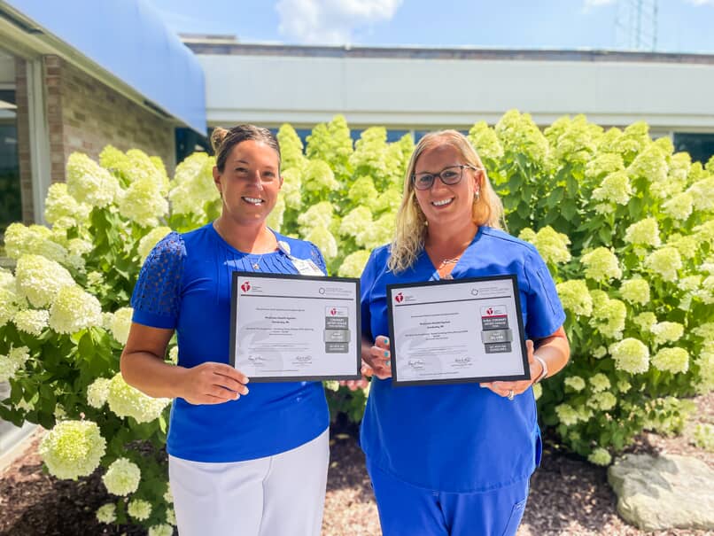 Rebecca Stoliker, Director of Nursing Services and Lacey Shea, Emergency Department Manager, Trauma Program/Injury Prevention Coordinator, and Stroke and STEMI Program Manager