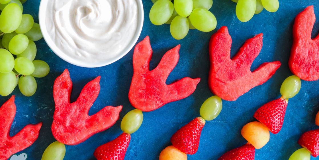 Dinosaur Fruit Skewers