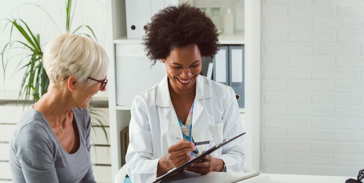 Doctor talking to a patient