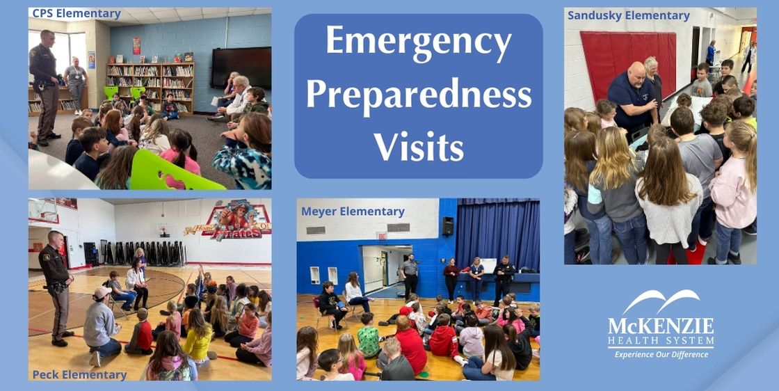 Photos of students participating in 911 visits at various schools